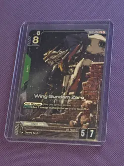 Wing Gundam Zero GD01-024 LR+ Alt Art Gundam TCG Card English, Newtype Rising - Image 1