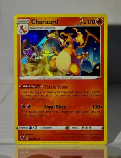 Pokemon TCG Charizard Cracked Ice Holo Card 025/185 Deck Exclusives NM - Image 1