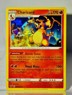 Pokemon TCG Charizard Cracked Ice Holo Card 025/185 Deck Exclusives NM - Image 3