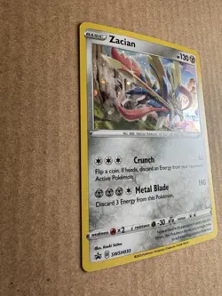 Pokemon TCG Zacian SWSH033 Black Star Promo Cosmos Holo Card - Image 2