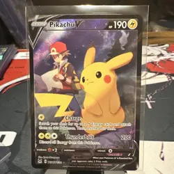 Pikachu V TG16/TG30 SWSH11: Lost Origin Trainer Gallery Ultra Rare Pokemon Card - Image 1