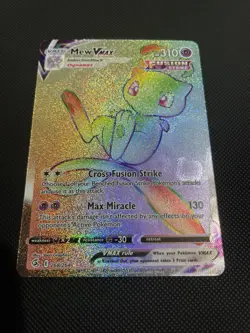 Pokemon Mew VMAX Full Art Card Secret Rare Rainbow Fusion Strike 268/264 - Image 5