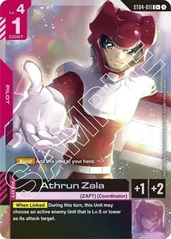 Athrun Zala Alternate Art Foil - ST04-011 C+ NM - Gundam TCG Card Game - Image 1