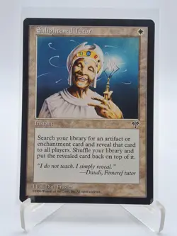 ENLIGHTENED TUTOR 1996 "MIRAGE" Magic: The Gathering VINTAGE unplayed ORIGINAL - Image 1