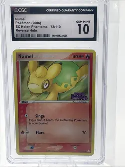 Stamped Numel 72/110 Holon Phantoms Reverse Holo CGC 10 Very Low Pop - Image 1