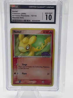 Stamped Numel 72/110 Holon Phantoms Reverse Holo CGC 10 Very Low Pop - Image 2