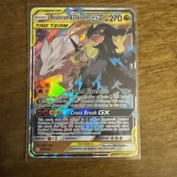 MP Pokemon TCG Reshiram & Zekrom GX 157/236 Cosmic Eclipse Sun and Moon Tag Team - Image 1