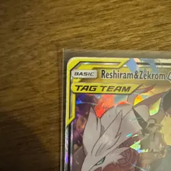 MP Pokemon TCG Reshiram & Zekrom GX 157/236 Cosmic Eclipse Sun and Moon Tag Team - Image 2