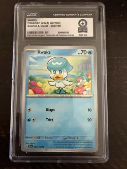 Pokemon Quaxly Kwaks Scarlet & Violet 052/198 CGC World Record 2023 German - Image 1