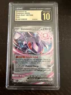 Pokemon Genesect ex Double Rare Holo Sv: Black Bolt 067/086 CGC 10 English - Image 1