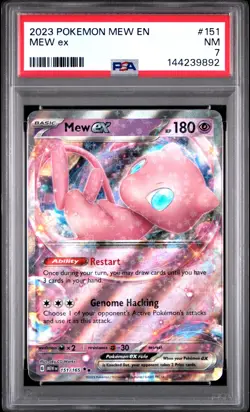 PSA NM 7 - 2023 POKEMON MEW EN-151 151 MEW ex Full Art Foil - Image 1