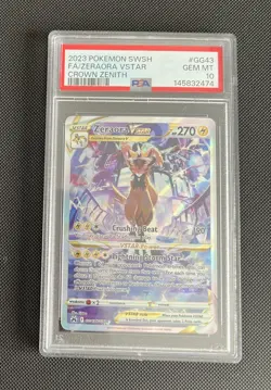 Zeraora VSTAR GG43/GG70 PSA 10 - 2023 Pokemon Crown Zenith Galarian Gallery - Image 1