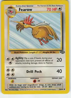 Fearow 36/64 Jungle Uncommon Unlimited LP/MP Pokemon TCG - Image 1