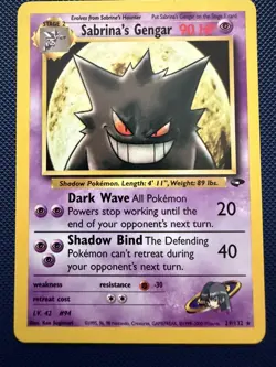 Pokemon - Sabrina's Gengar 29/132, Gym Challenge, Rare - NM - Image 3