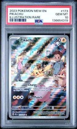 PIKACHU #173/165 • 2023 Pokemon 151 Illustration Rare PSA 10 - Image 1