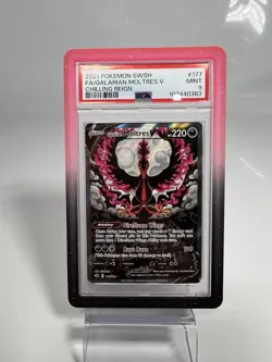 2021 POKEMON SWORD & SHIELD CHILLING REIGN FULL ART/GALARIAN MOLTRES V PSA 9 - Image 1