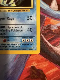 Gyarados 6/102 Base Set Unlimited Holo Rare Vintage WoTC 1999 Pokemon TCG LP - Image 4