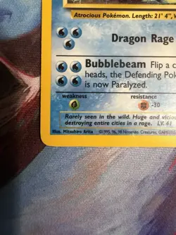 Gyarados 6/102 Base Set Unlimited Holo Rare Vintage WoTC 1999 Pokemon TCG LP - Image 5