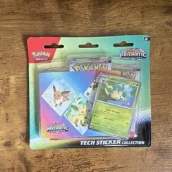 Pokemon TCG Scarlet & Violet Prismatic Evolutions Tech Sticker Pack Leafeon 2025 - Image 2