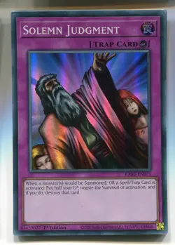 Yu-Gi-Oh! Solemn Judgment Super Rare englisch RA02-EN075 Feierliches Urteil - Image 1