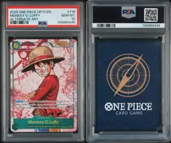 2025 One Piece OP13 EN Alternate Art #118 Monkey D. Luffy PSA 10 GEM MINT - Image 4
