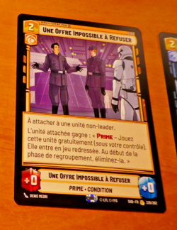 STAR WARS OMBRES DE LA GALAXIE UNLIMITED CARD GAME TCG CARTE 226/262 SHD.FR MINT - Image 1