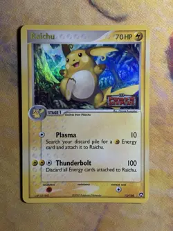 Raichu 12/108 Reverse Holo Rare EX Power Keepers Set Stamped Pokemon Card MP LP - Image 2