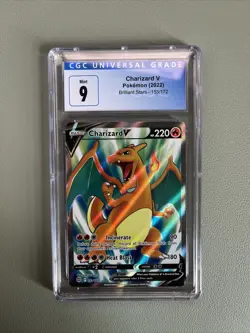 Pokemon Charizard V 153/172 Full Art 2022 Brilliant Stars CGC 9 Mint Card - Image 1