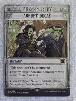 MTG Abrupt Decay Outlaws of Thunder Junction (OTJ) #34 Card Rare NM - Image 4