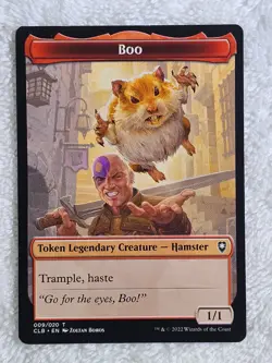 MTG Boo Token Art Card #9 Battle for Baldur's Gate Magic Card Token NM - Image 1