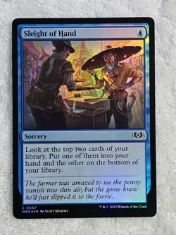 MTG Sleight of Hand FOIL - Wilds of Eldraine (WOE) #67 Magic Card NM - Image 1