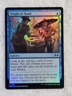 MTG Sleight of Hand FOIL - Wilds of Eldraine (WOE) #67 Magic Card NM - Image 2