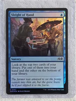 MTG Sleight of Hand FOIL - Wilds of Eldraine (WOE) #67 Magic Card NM - Image 4