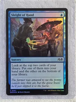 MTG Sleight of Hand FOIL - Wilds of Eldraine (WOE) #67 Magic Card NM - Image 5