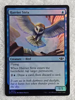 MTG Harrier Strix FOIL - Outlaws of Thunder Junction (OTJ) #52 Magic Card NM - Image 1