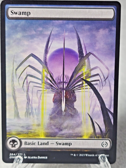 MTG Swamp (264) Full Art Phyrexia: All Will Be One 2023 Magic Card Land NM - Image 1