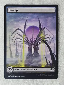 MTG Swamp (264) Full Art Phyrexia: All Will Be One 2023 Magic Card Land NM - Image 2