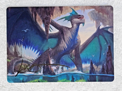 MTG Murktide Regent Art Card #20 Murders at Karlov Manor Gold Signature NM - Image 1