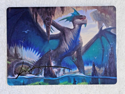 MTG Murktide Regent Art Card #20 Murders at Karlov Manor Gold Signature NM - Image 2