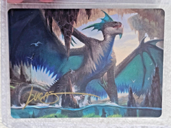 MTG Murktide Regent Art Card #20 Murders at Karlov Manor Gold Signature NM - Image 4