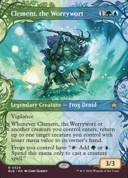 1x - Clement, the Worrywort - Showcase #329 - Bloomburrow - NM MTG - Image 1