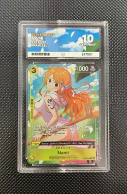 One Piece Nami ST29-008 Parallel Egghead Promo One Piece CCG ACE 10 GEM MINT - Image 1