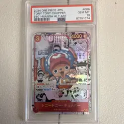 Bandai One Piece CCG Tony Tony Chopper EB01-Manga Alt.Art 006 Holo PSA 10 2024 - Image 3