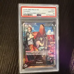 2025 ONE PIECE PROMOS PSA MAGAZINE EXCLUSIVE #001 SHANKS PSA 10 - Image 1
