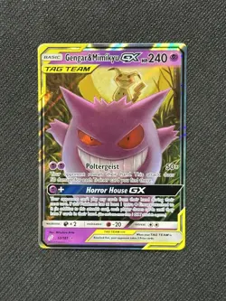 Gengar & Mimikyu GX 53/181 Team Up Ultra Rare Holo Pokemon Card - Image 1