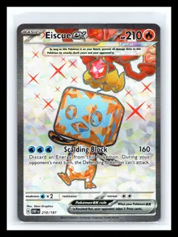 💥 Eiscue ex 210/197 Ultra Rare Holo | Obsidian Flames | Pokemon Card - Image 1
