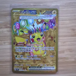 Pokemon TCG SV08 Surging Sparks Pikachu EX Hyper Rare Gold Holo Card 247/191 - Image 4