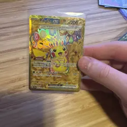 Pokemon TCG SV08 Surging Sparks Pikachu EX Hyper Rare Gold Holo Card 247/191 - Image 5