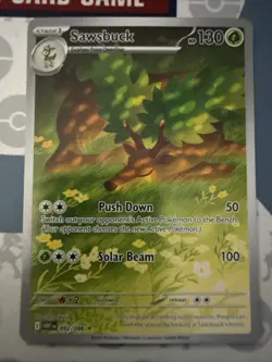 Pokemon TCG Sawsbuck 092/086 White Flare Illustration Card NM Condition - Image 1