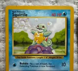 Bundle of 5 Vintage Pokemon Cards Squirtle Slowbro Pikachu Blaine’s Charmeleon - Image 3